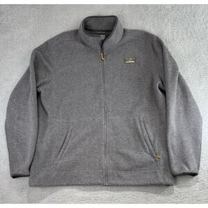 L.L. Bean Charcoal Gray Mountain Classic Fleece Jacket full zip Men Sz XXL Tall